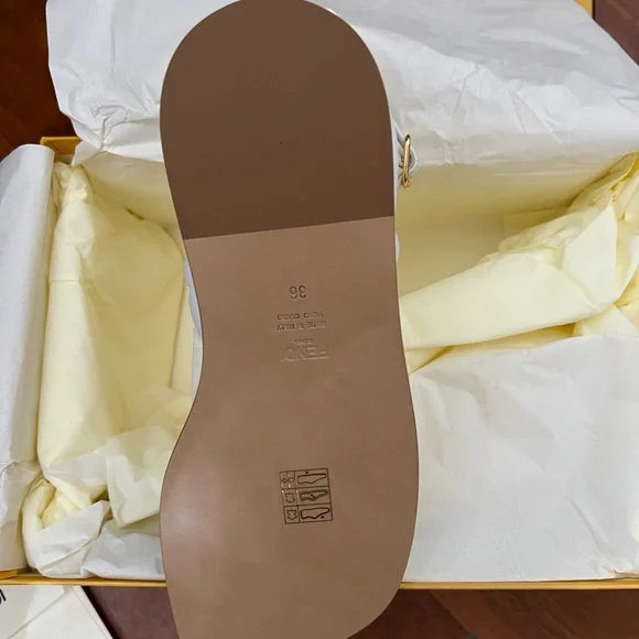 Fendi O’Lock white sandal New size 36 - Picture 4 of 12